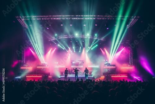 Futuristic Music Venue. Captivating Atmosphere with Industrial and Futuristic Elements