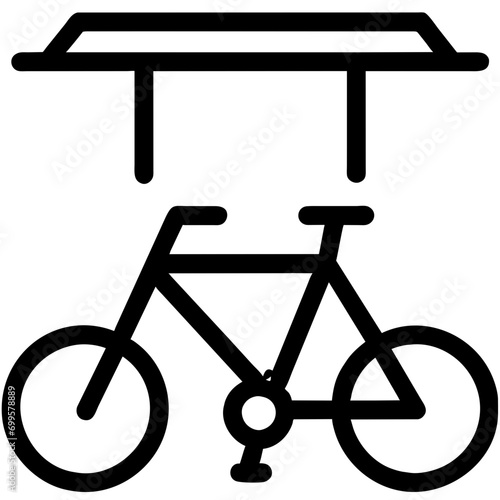 Bicycle parking rack vektor icon illustation
