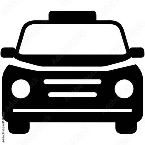Parking enforcement vehicle vektor icon illustation