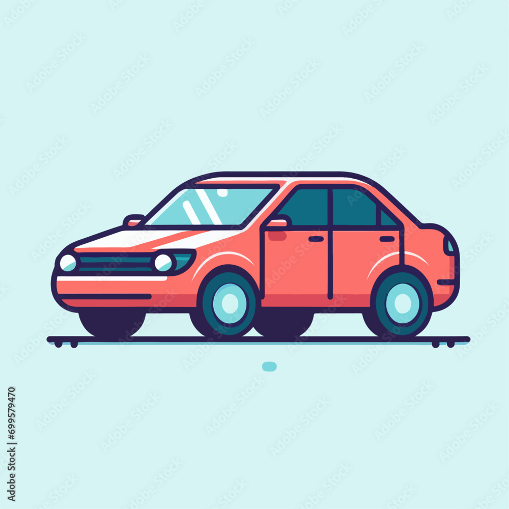 illustration of a red car