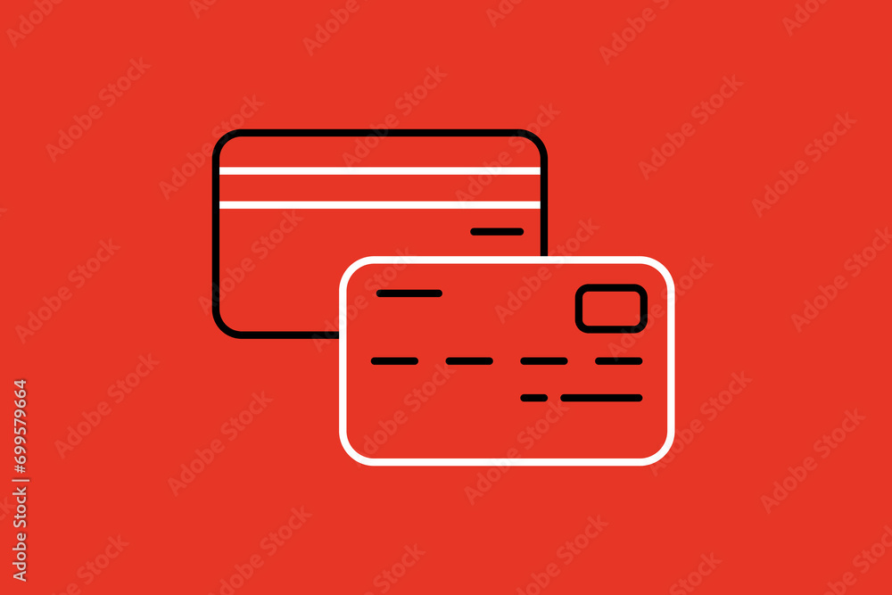 credit cards illustration in flat style design. Vector illustration. credit cards illustration in flat style design. Vector illustration.