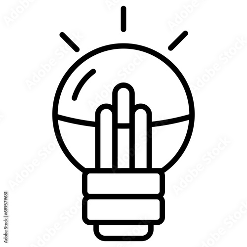 Led Lamp Icon of Electrician Tools iconset.