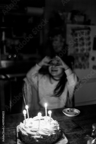 Little girl celebrating her birthday