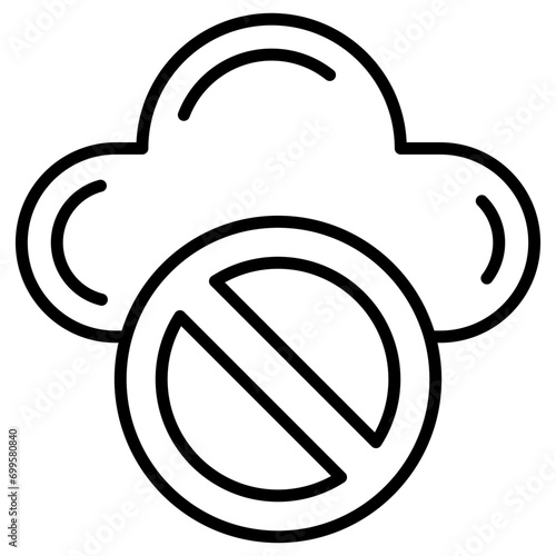 Cloud Inaccessible Icon of Web Hosting iconset.