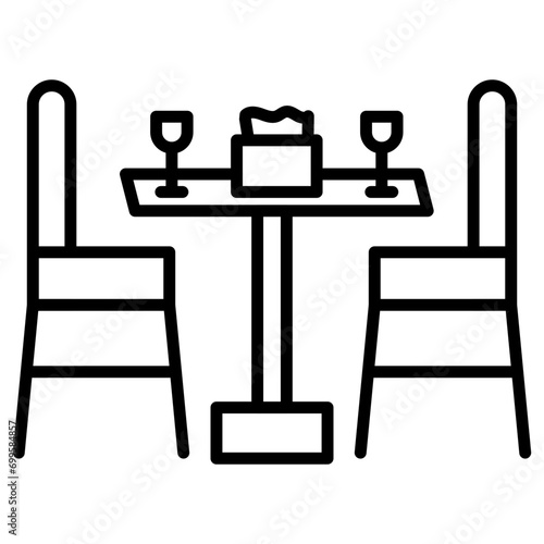 Dinner Table Icon of Restaurant iconset.