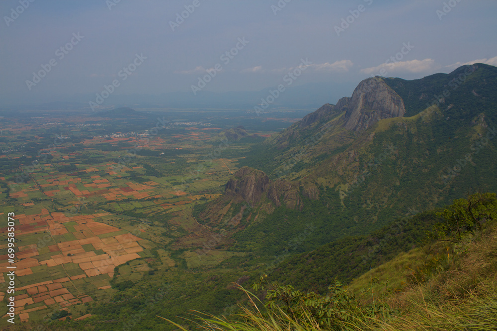 View of the Thevaram valley from the hill top