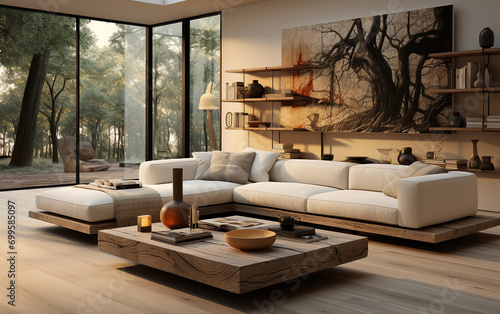 Living room simple no unnecessary complex decoration photo