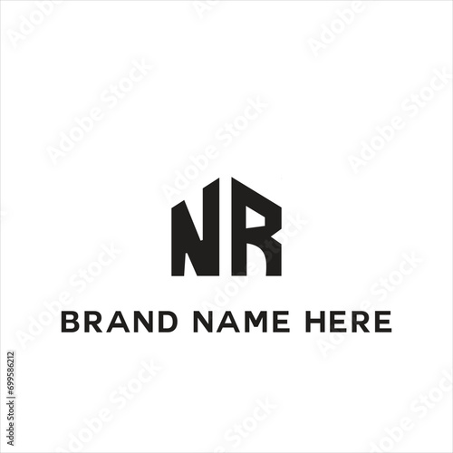 NR logo. N R design. White NR letter. NR, N R letter logo design. Initial letter NR linked circle uppercase monogram logo. N R letter logo vector design.