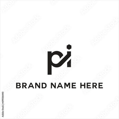 PI logo. P I design. White PI letter. PI, P I letter logo design. Initial letter PI linked circle uppercase monogram logo. P I letter logo vector design.