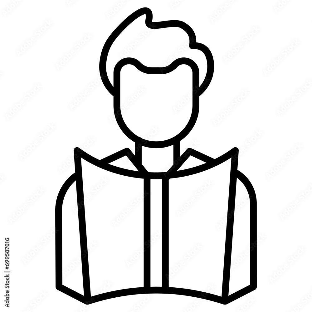 Man Reading Book Icon of Library iconset.