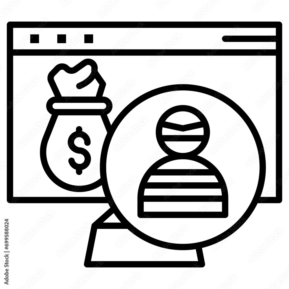Online Robbery Icon of Cyber Security iconset. Online Robbery Icon of Cyber Security iconset.