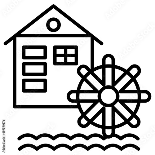 Water Mill Icon of Sustainable Energy iconset.