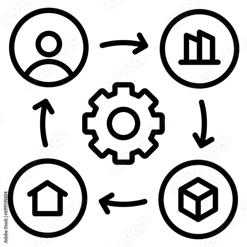 Vendor Management Icon Element For Design