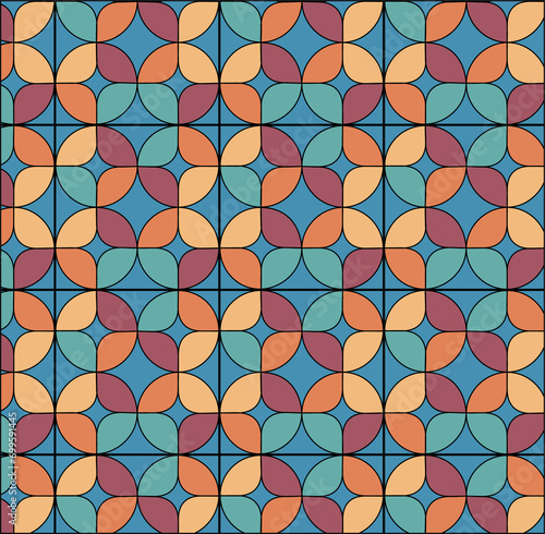 Obraz na płótnie Various geometrical objects pattern illustration. w salonie