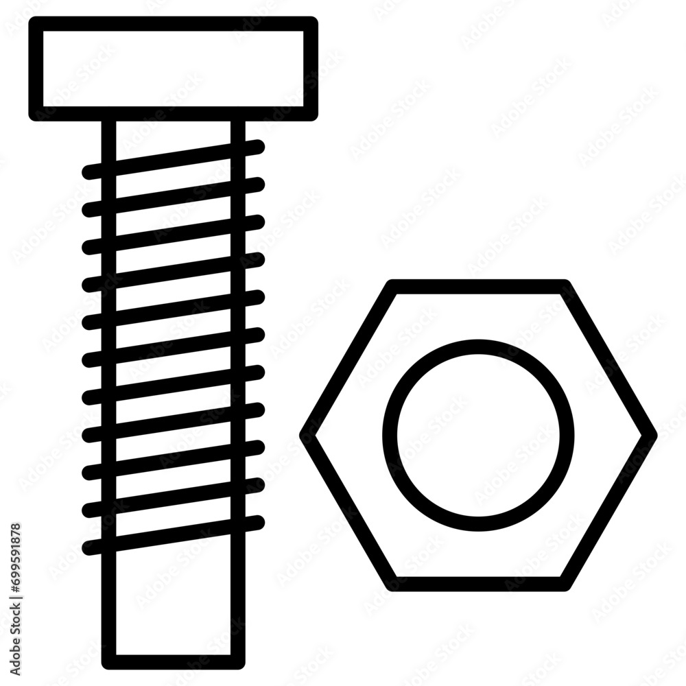 Bolt Nut Icon of Construction Tools iconset. Bolt Nut Icon of Construction Tools iconset.