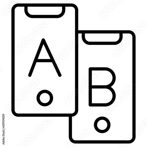 AB Testing Icon of Coding and Development iconset.