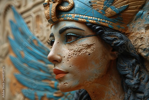 Nut the celestial sky goddess ancient egypt hieroglyphic photo
