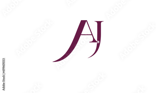 AJ  JA   A   J   Abstract Letters Logo Monogram