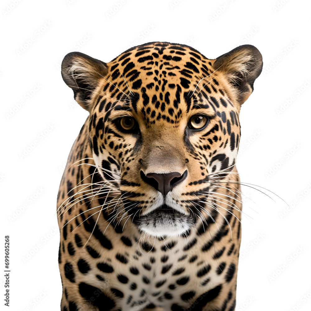 Close-Up Picture of a Jaguar, Jungle Animal, Wild Beast, Half-Length Shot, Isolated on Transparent Background, PNG Close-Up Picture of a Jaguar, Jungle Animal, Wild Beast, Half-Length Shot, Isolated on Transparent Background, PNG