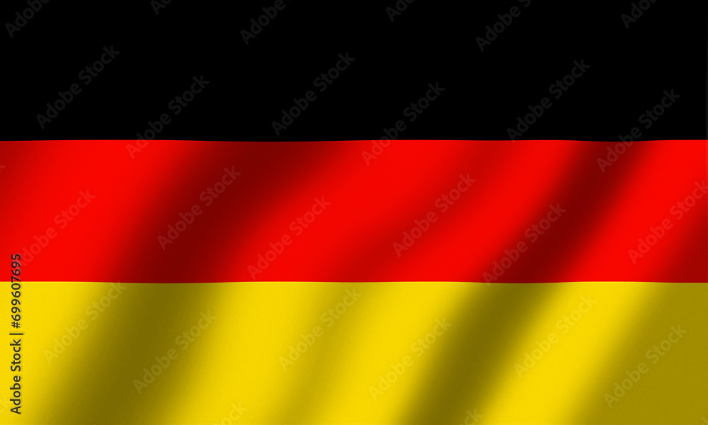 Naklejka premium Powiewająca Flaga Niemiec