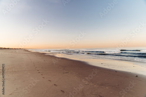 Sunrise on Santa Monica beach