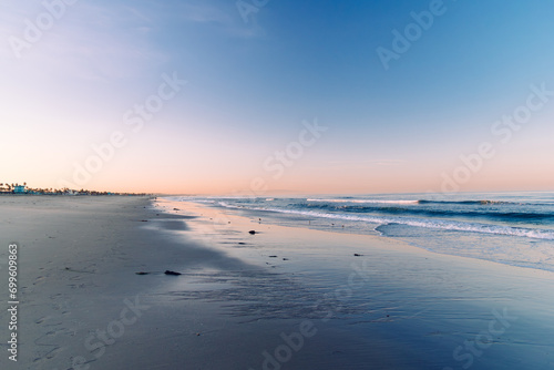 Sunrise on Santa Monica beach photo