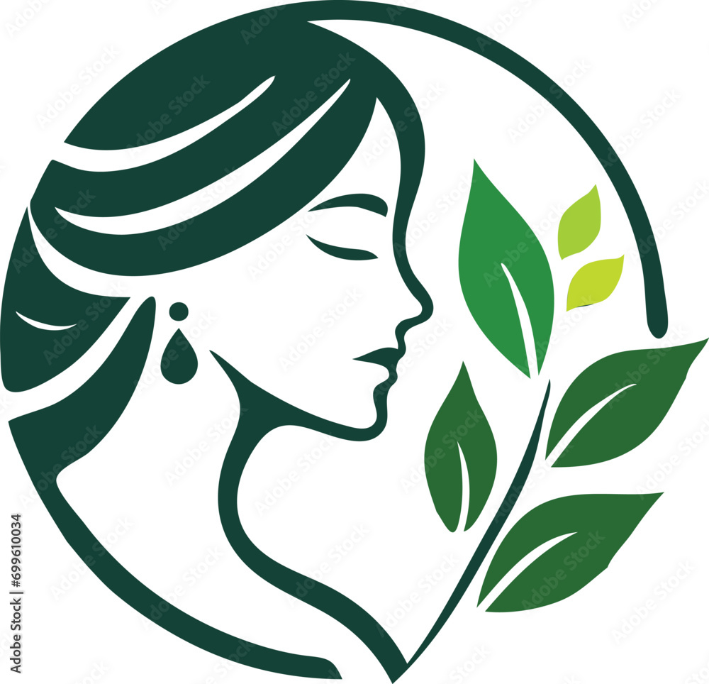 woman with flower logo