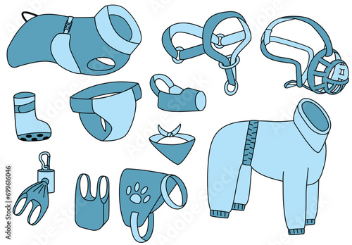 Dog walking accessories set