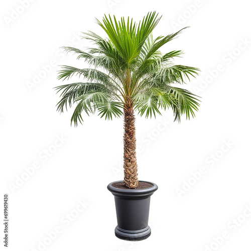 palm tree isolated on white On transparent background PNG file