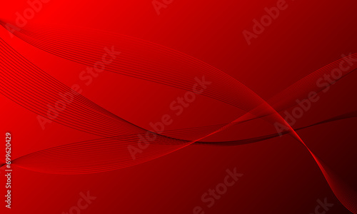 abstract red business lines wave curves on gradient background
