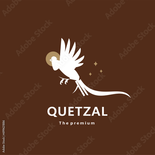 animal quetzal natural logo vector icon silhouette retro hipster