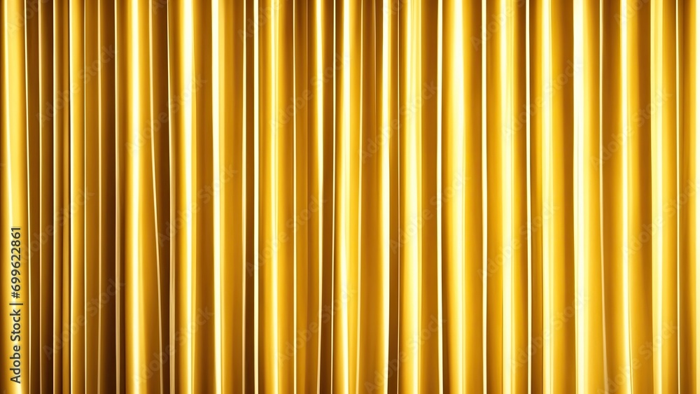 Obraz premium Dark Yellow curtains texture background, wave lines background