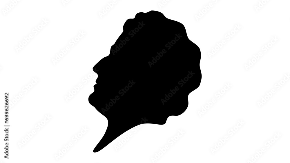 William Gaston, black isolated silhouette