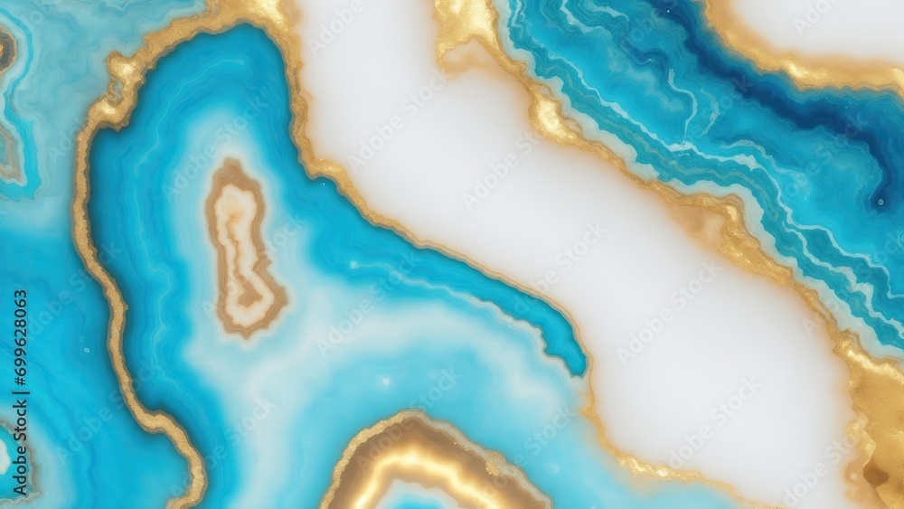 Cyan and golden Glitter Agate texture background Cyan and golden Glitter Agate texture background