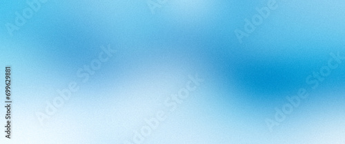 Sky azure blue ultra wide gradient grained premium background. Perfect for design, banner, wallpaper, template, art, creative projects, desktop. Exclusive quality, vintage style of the 70s, 80s, 90s