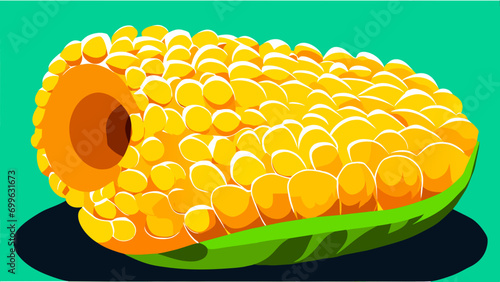 Buttered corn on the cob vektor icon illustation