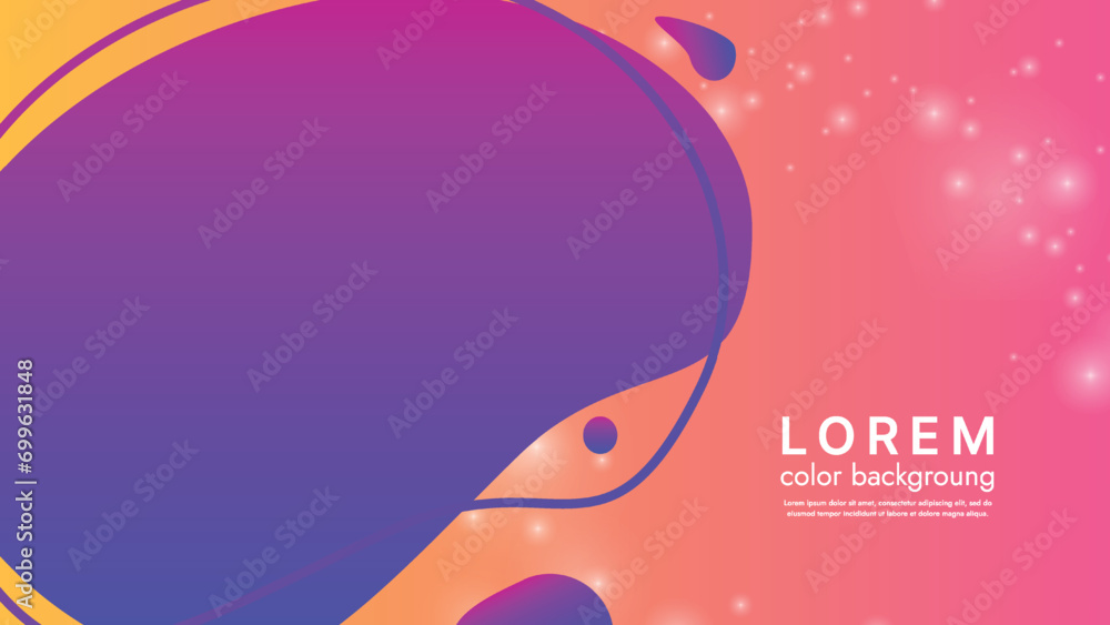 This abstract illustration features a modern and colorful design that impresses with geometric shapes and color transitions. Can be used as a background for websites, posters and advertising banners.