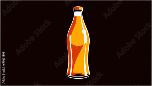 Vintage soda bottle vektor icon illustation