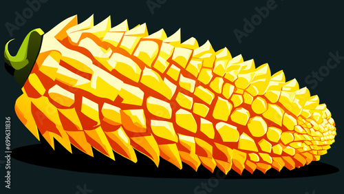 Freshly shucked corn vektor icon illustation