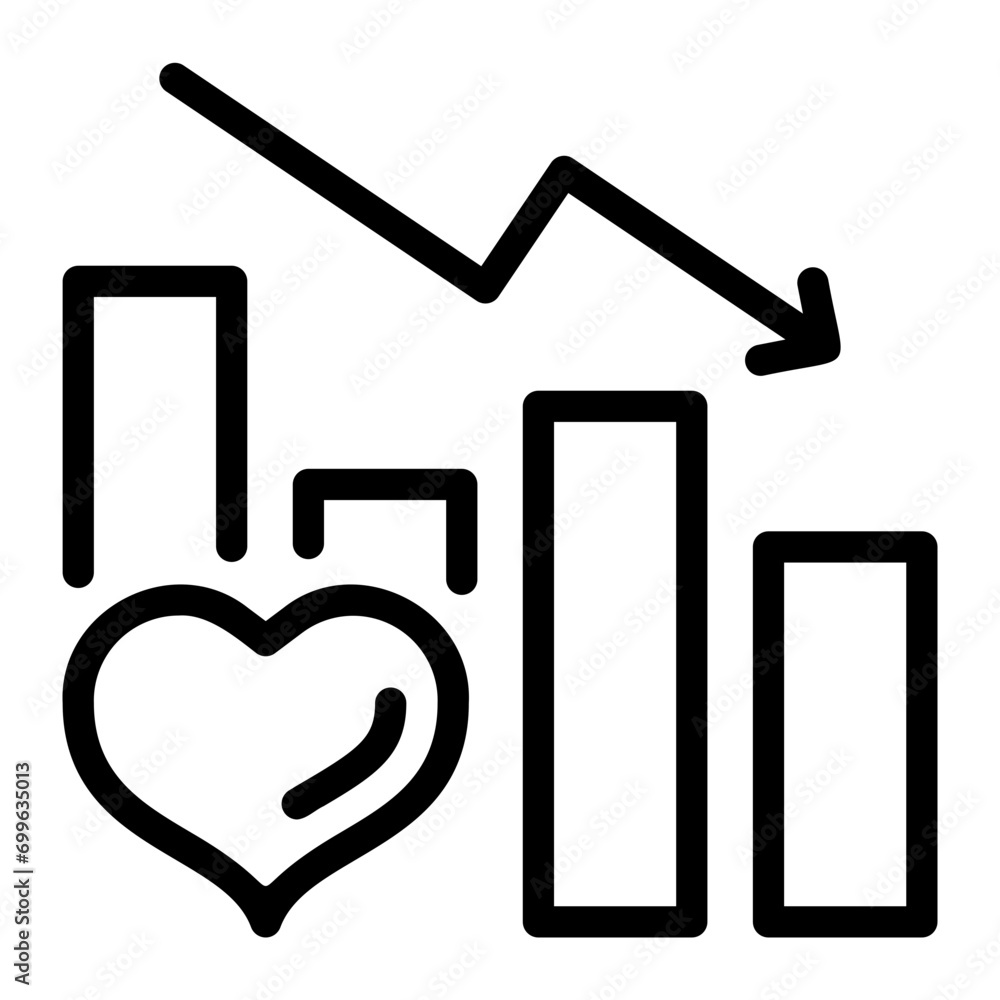 recession line icon recession line icon