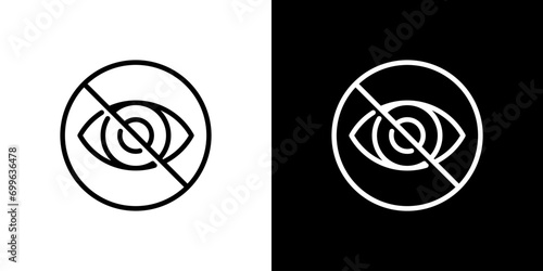 非表示の目のアイコン