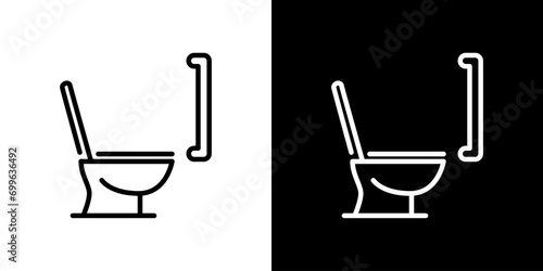 手すりのついたトイレアイコン