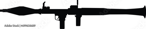 Fotografie, Obraz rpg rifle silhouette vector file