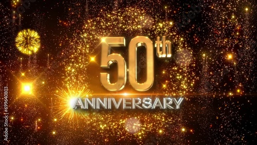 golden 50th birthday anniversary celebration video photo