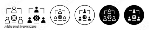 Third party seller or middlemen simple illustration icon set design vector