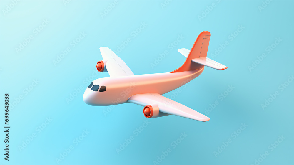 airplane in the blue background airplane in the blue background