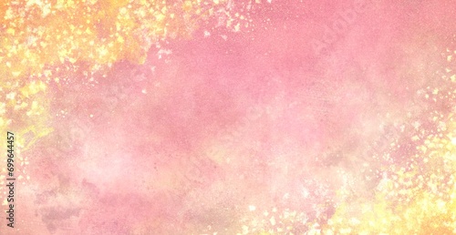 新春イメージの和紙風イラストレーション, 桜色とゴールドの落ち着いた和風背景