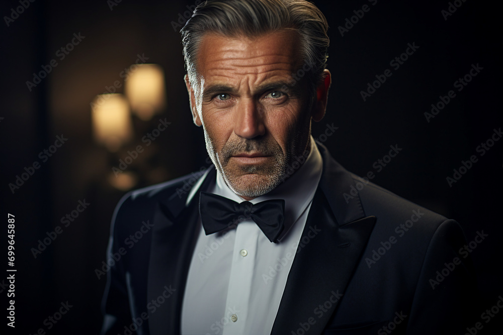 Creative graphics generative ai collage illustration of rich guy person in elegant outfit celebrate vip party Creative graphics generative ai collage illustration of rich guy person in elegant outfit celebrate vip party