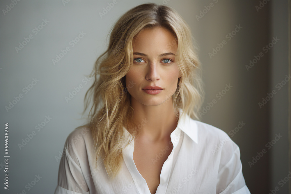 Generative ai collage picture photo of pretty nice woman lady looking into camera happy portrait Generative ai collage picture photo of pretty nice woman lady looking into camera happy portrait