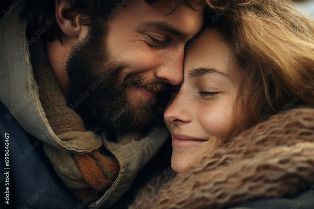 Generative ai creative design collage of happy cozy loving couple spend time together Generative ai creative design collage of happy cozy loving couple spend time together